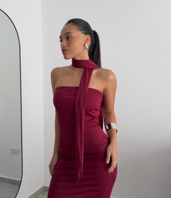 VESTIDO LARGO STRAPLES