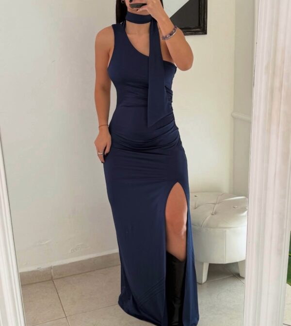 Vestido largo lazo